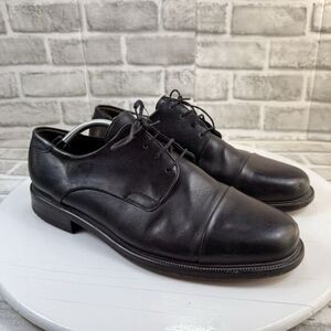 Kioto by LLOYD Men's 11.5 Extra Wide Black Leather Cap Toe Dress Oxford Shoe